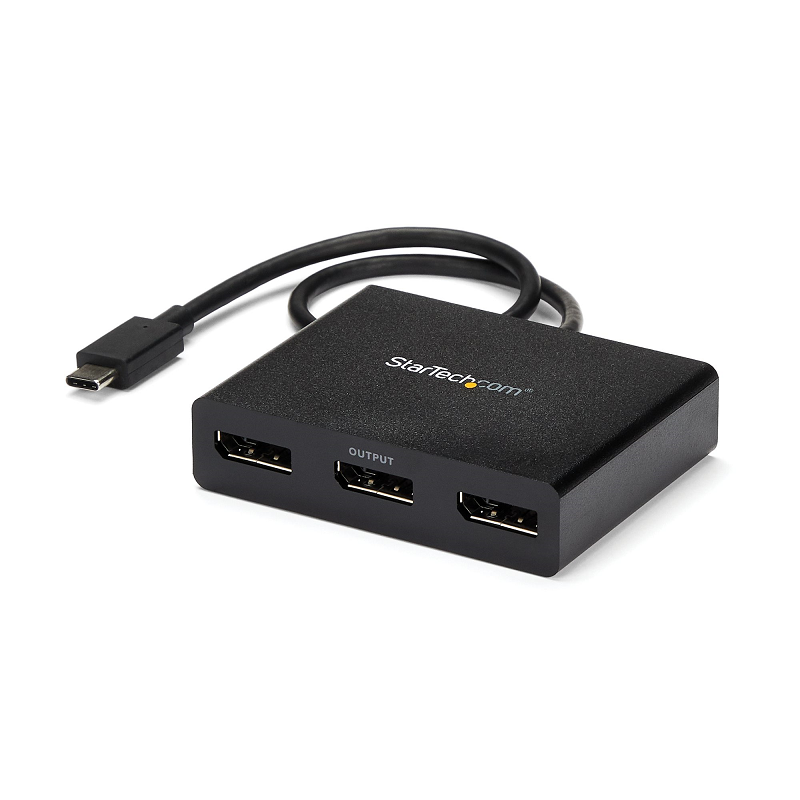 StarTech MSTCDP123DP 3-Port Multi Monitor Adapter USB-C